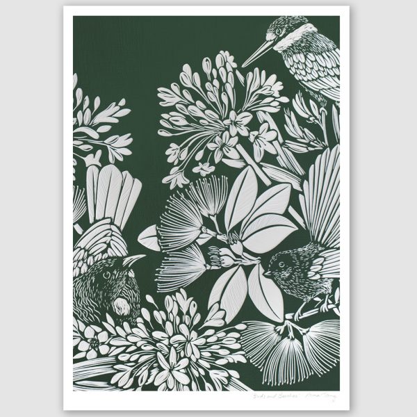 Birds and Beaches : A3 Art Print