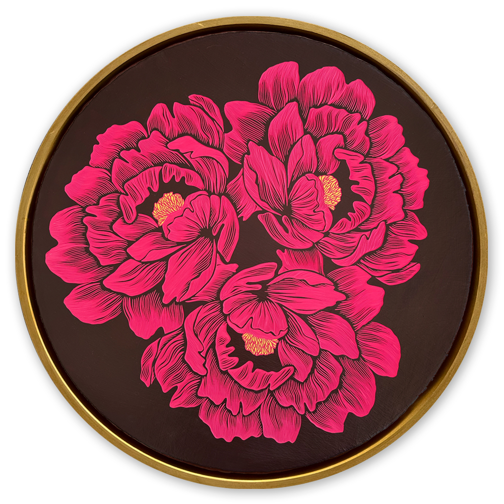 Playful : 50cm Framed Round