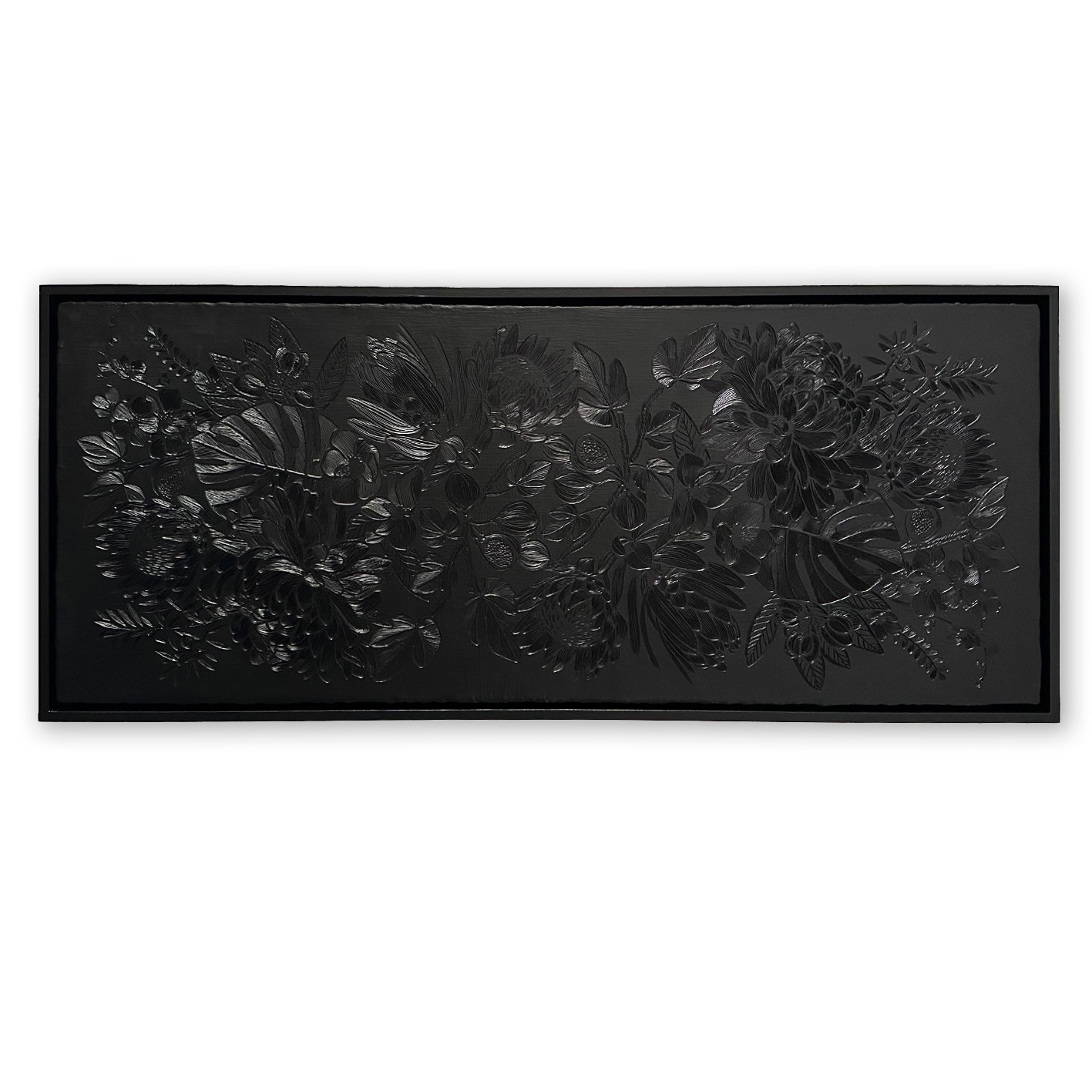 Figs : 104cm x 44cm, Framed