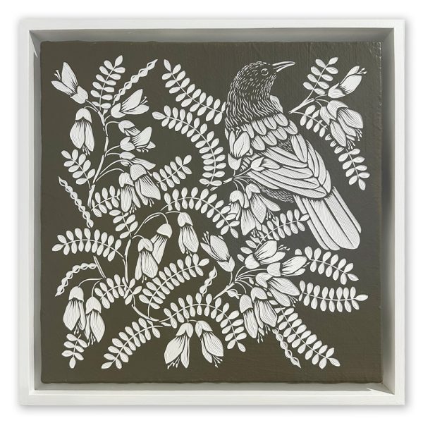 Kowhai with Tui : 30cm Square